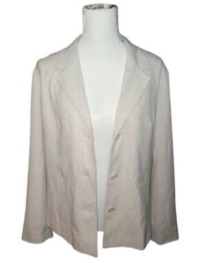Womans Large Ivory Button Front Blazer
